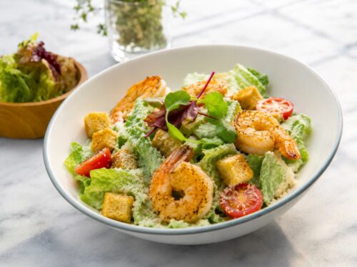 Caesar with shrimp